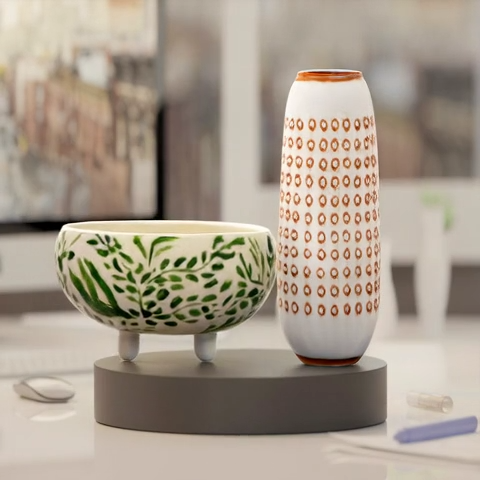 result: ceramics and vase